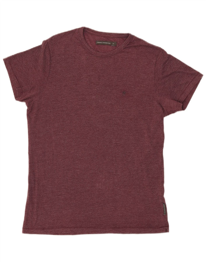 T-shirt da uomo FRENCH CONNECTION Top in cotone bordeaux medio