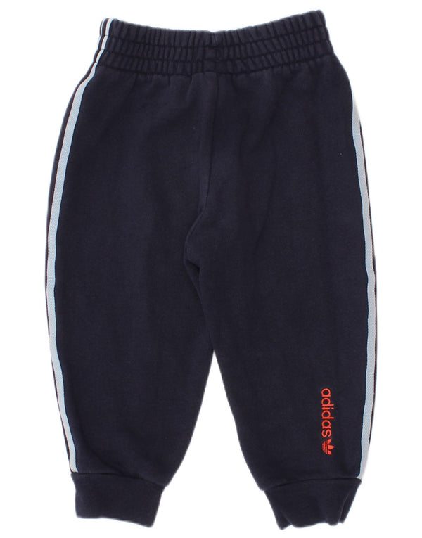 Pantaloni da tuta da jogging Adidas da bambino 12-18 mesi in cotone blu navy