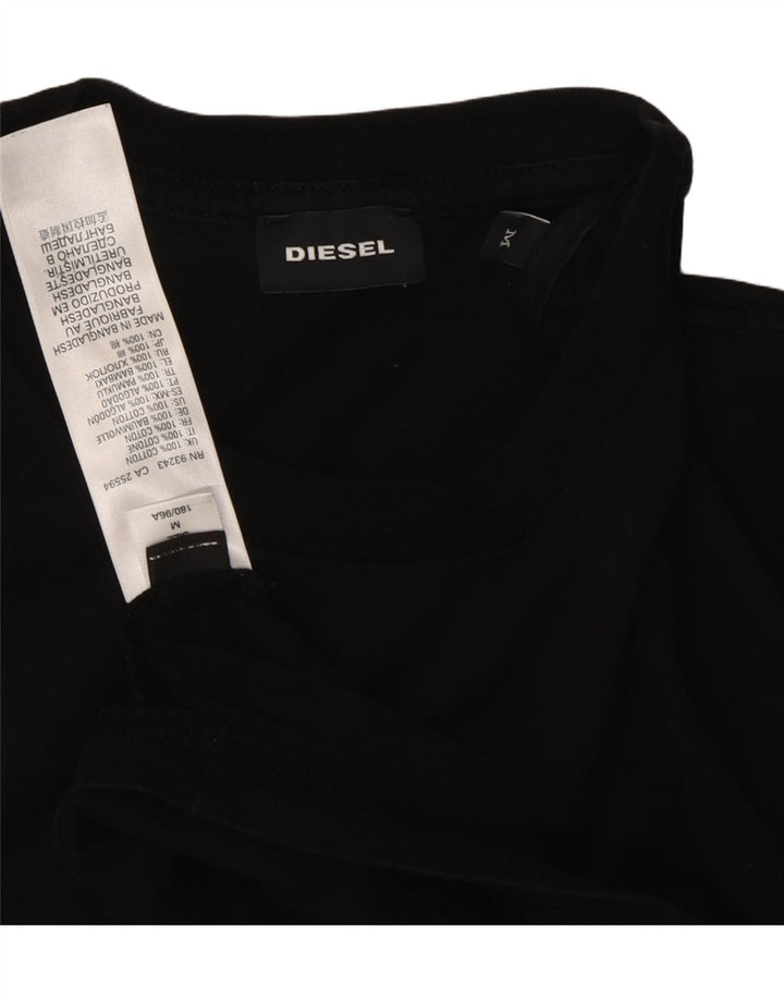 T-shirt da uomo DIESEL Top in cotone nero medio