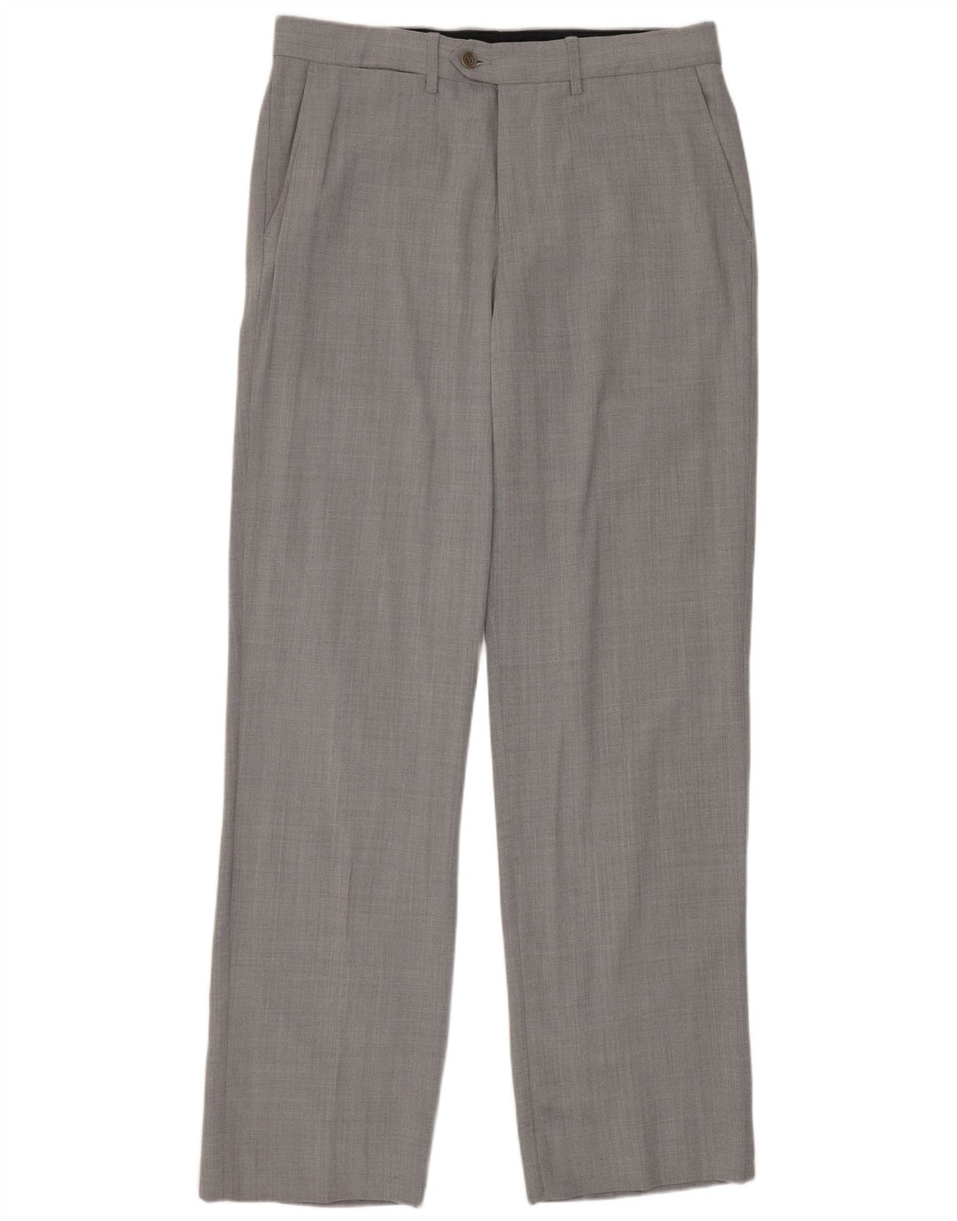 Pantaloni da abito dritti da uomo Zara EU 40 medio W31 L33 lana grigia