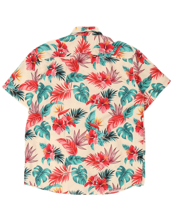 Camicia hawaiana a maniche corte da uomo Pacifica floreale medio multicolore