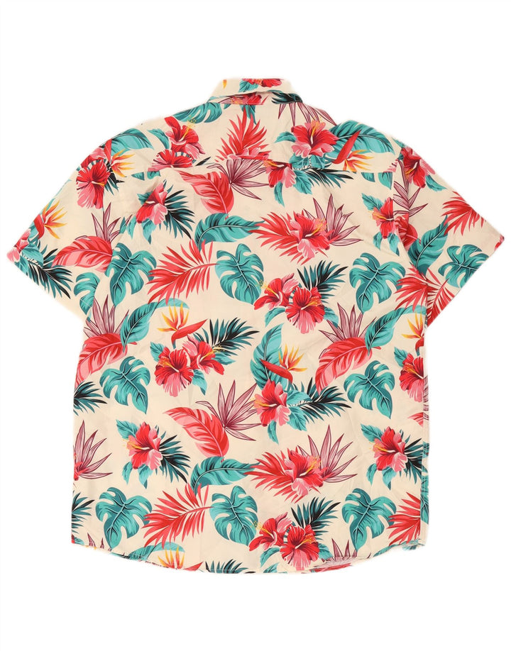 Camicia hawaiana a maniche corte da uomo Pacifica floreale medio multicolore