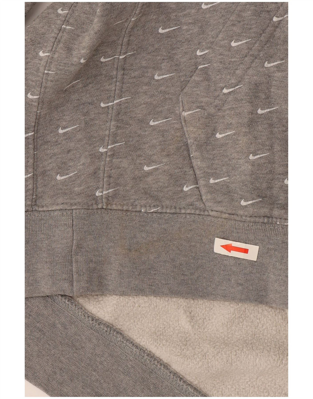 Felpa con cappuccio grafica Nike da uomo piccola in cotone grigio