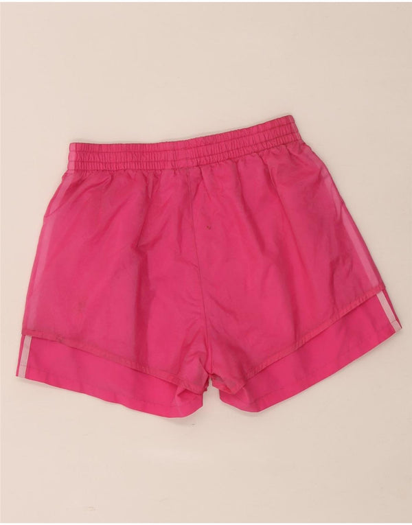 Pantaloncini sportivi Adidas da donna UK 12 poliestere rosa medio