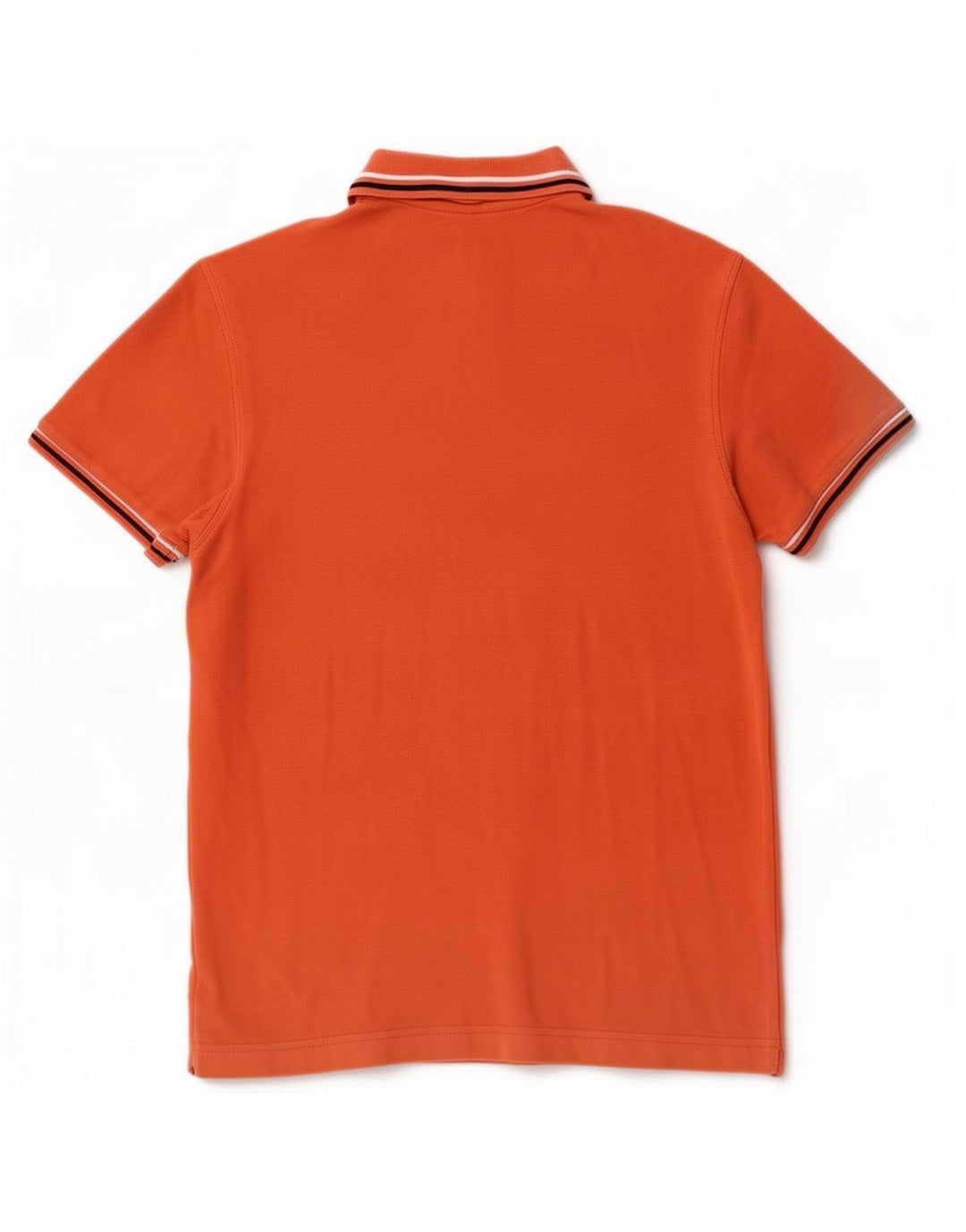 Polo da uomo Lotto in cotone a righe medie arancione