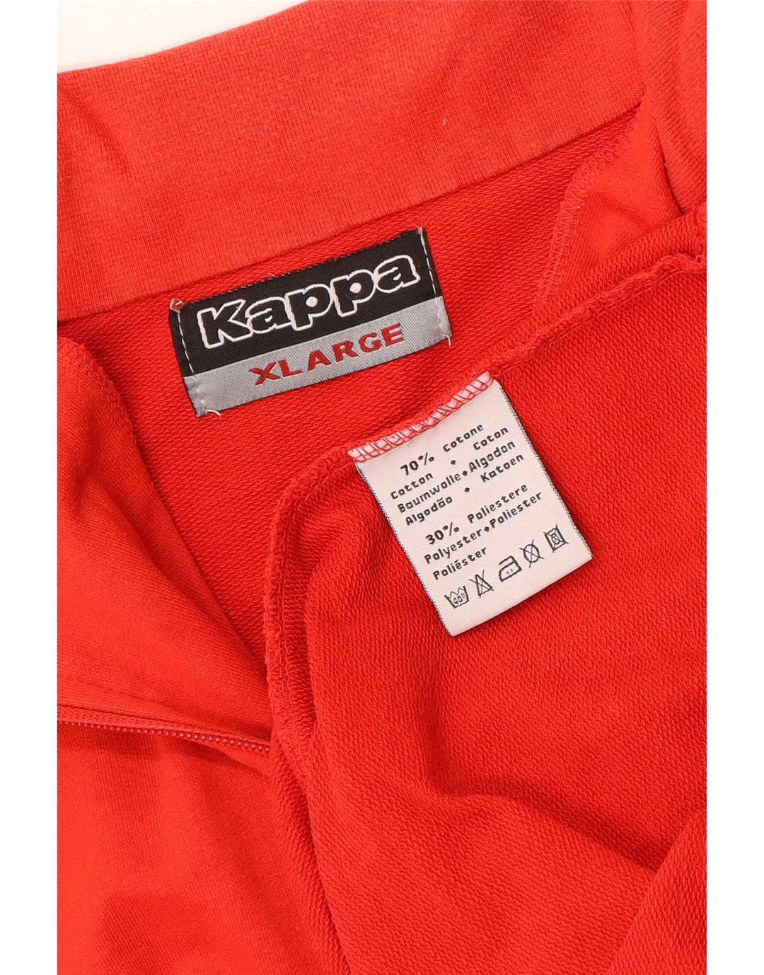 Felpa Kappa Uomo con Zip Collo Maglione XL Rosso Cotone