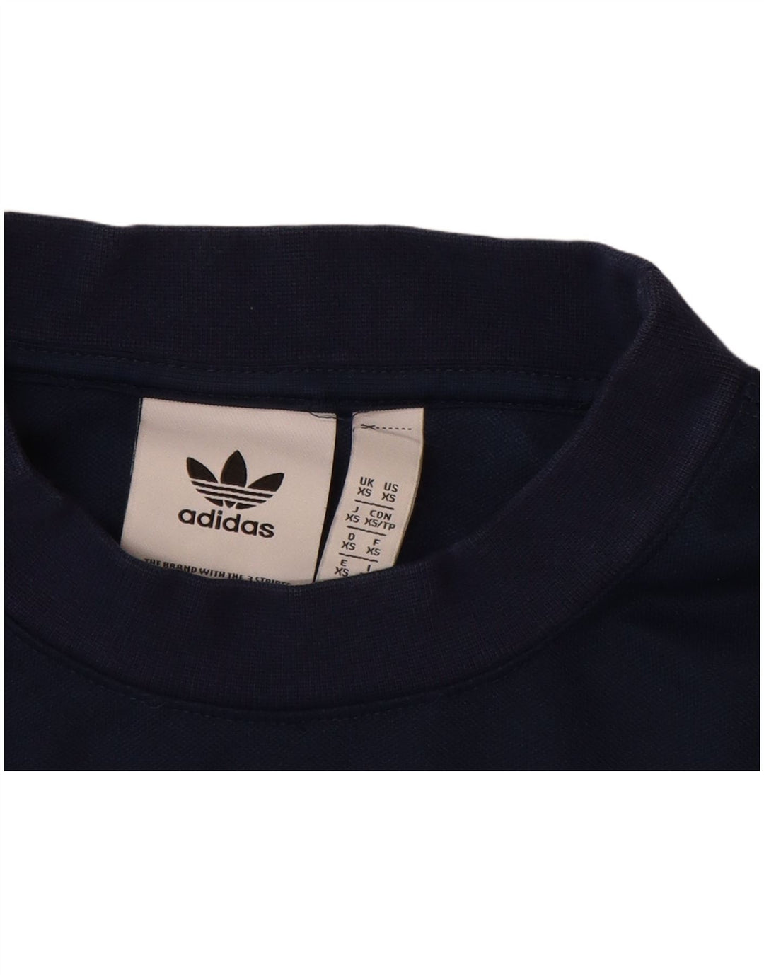 Felpa grafica da uomo ADIDAS maglione XS blu navy in cotone