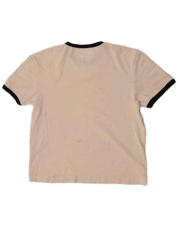 T-shirt da uomo Zara Top Large in cotone bianco sporco