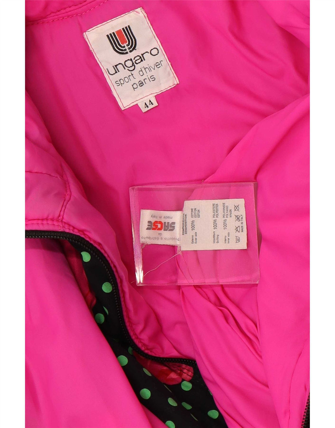 Tuta da sci da donna Ungaro IT 44 Cotone floreale nero medio