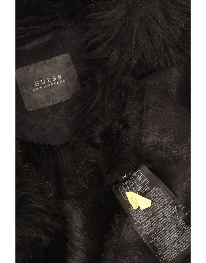Giacca Sherpa da donna Guess UK 4 XS poliestere nero