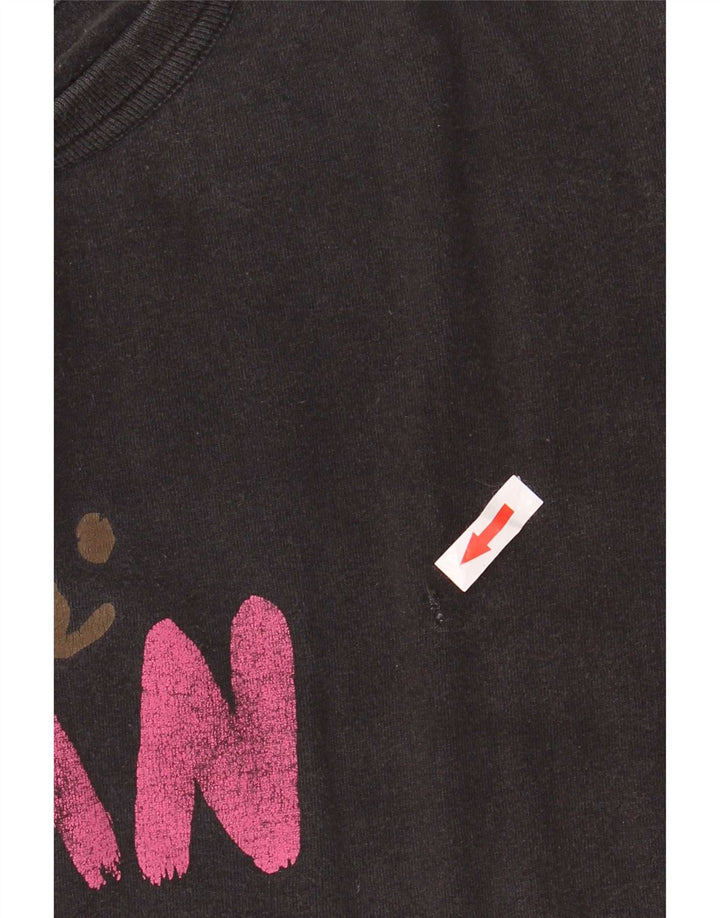 T-shirt grafica da uomo Wrangler Top grande in cotone nero