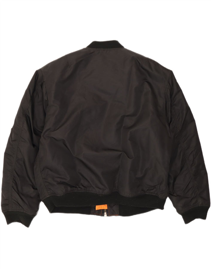 Giubbotto bomber vintage da uomo IT 52/54 XL nylon nero