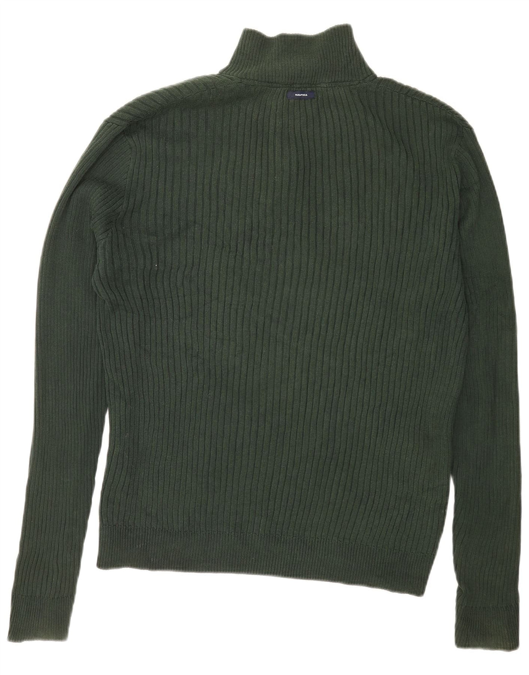 Maglione da uomo Nautica con collo a bottoni, grande cotone verde