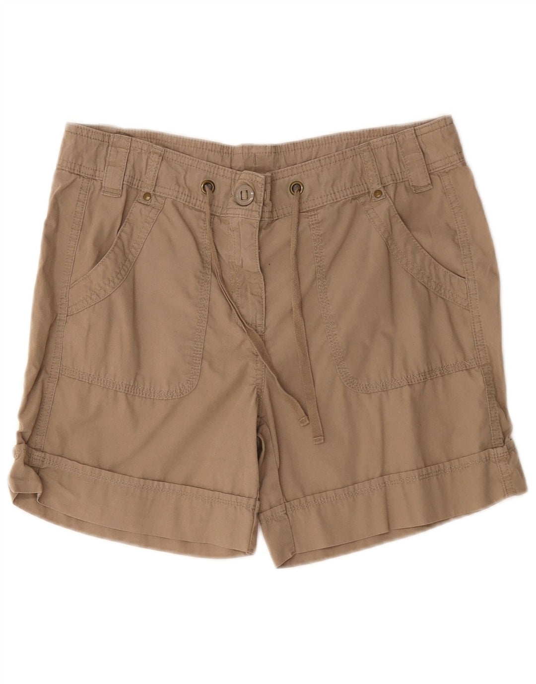 Pantaloncini cargo da donna Marks & Spencer UK 12 medi W32 cotone kaki