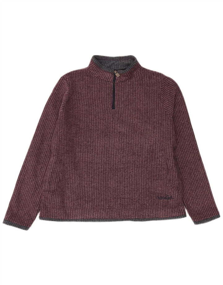 Felpa con collo con zip da donna Weird Fish UK 18 XL Poliestere viola