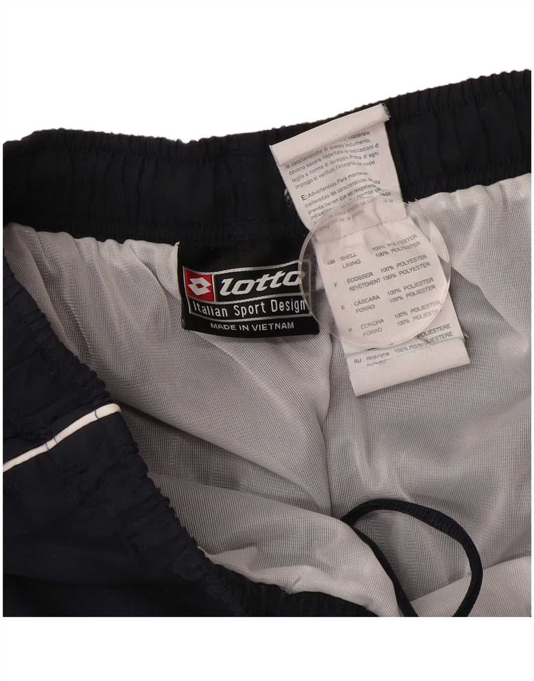 Pantaloncini da bagno da uomo Lotto Large in poliestere color block blu navy