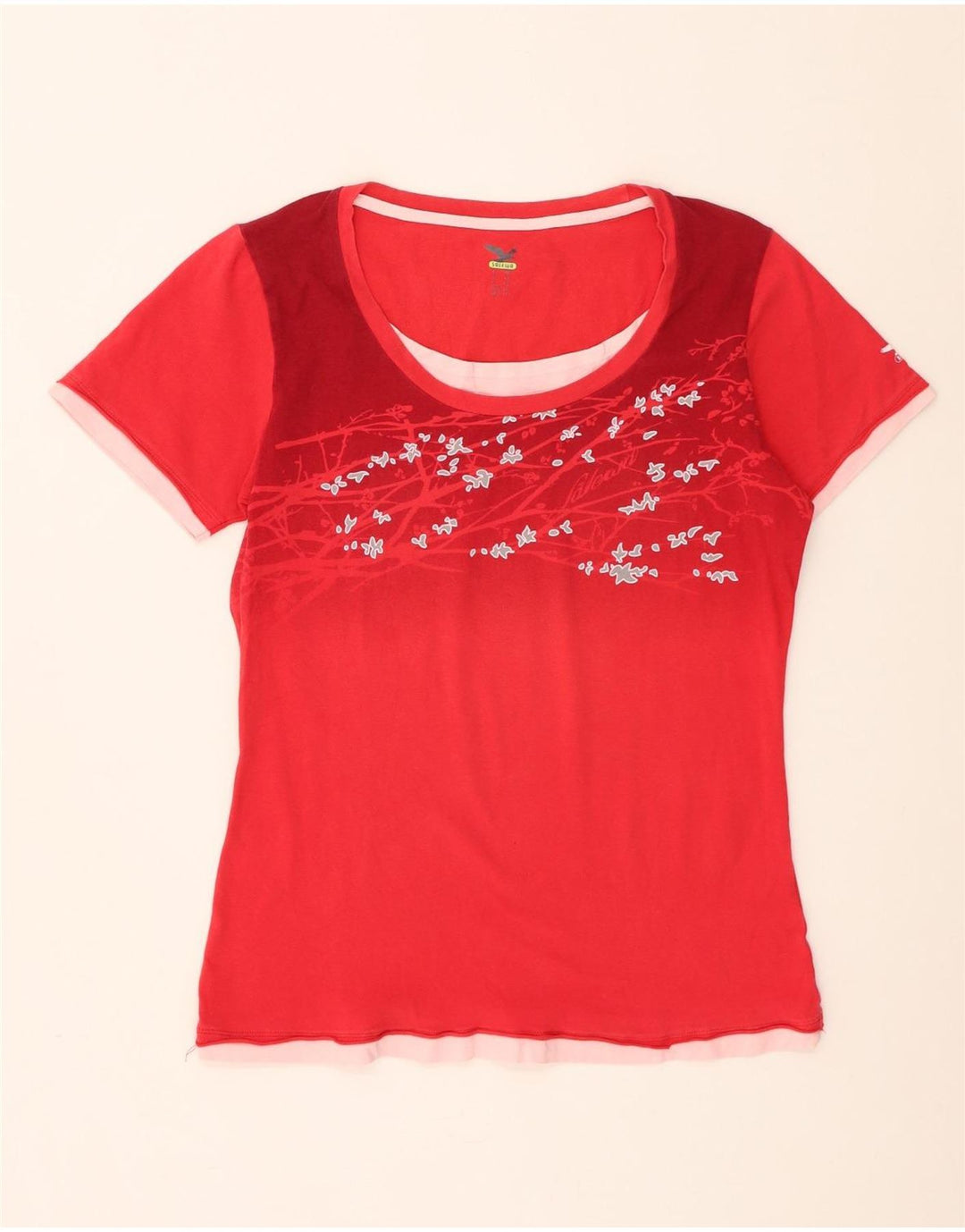 T-shirt da donna SALEWA Top UK 14 Medium Red Floral