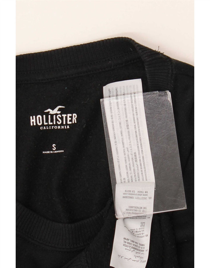 Felpa Hollister da uomo, maglione piccolo, cotone nero