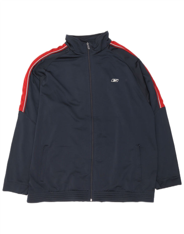 Giacca da ginnastica da uomo Reebok XL color block blu navy