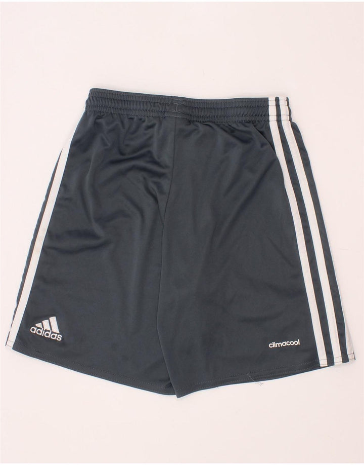 Pantaloncini sportivi ADIDAS da ragazzo Manchester United 9-10 anni in poliestere grigio
