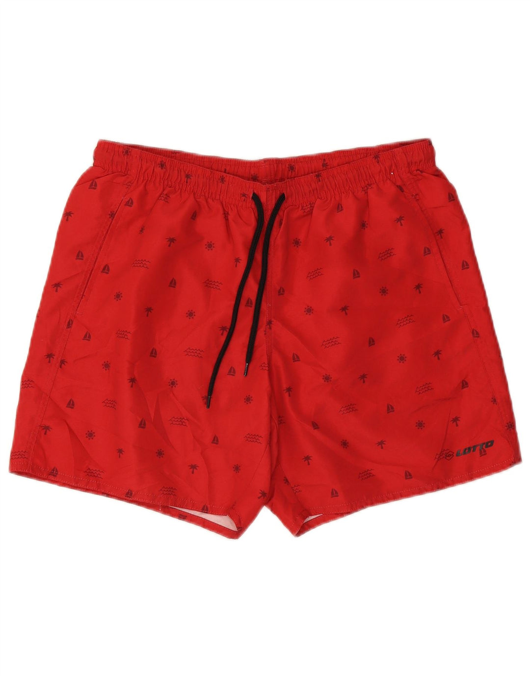 Pantaloncini da bagno grafici da uomo Lotto grandi rossi