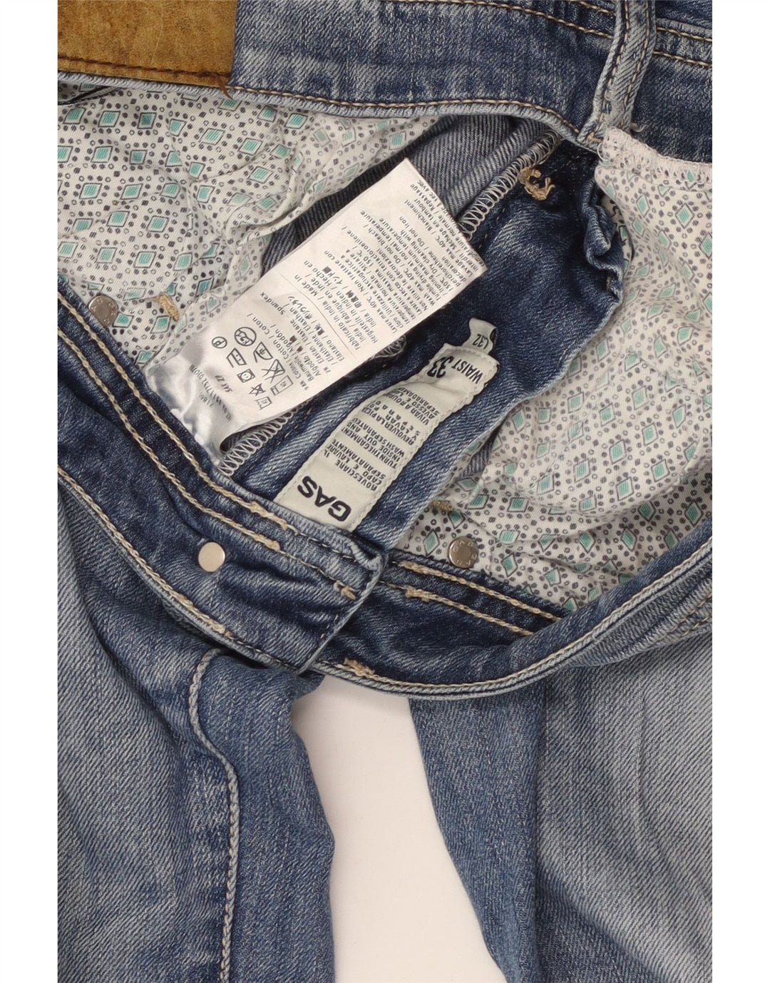 Jeans dritti da donna Gas W33 L27 cotone blu