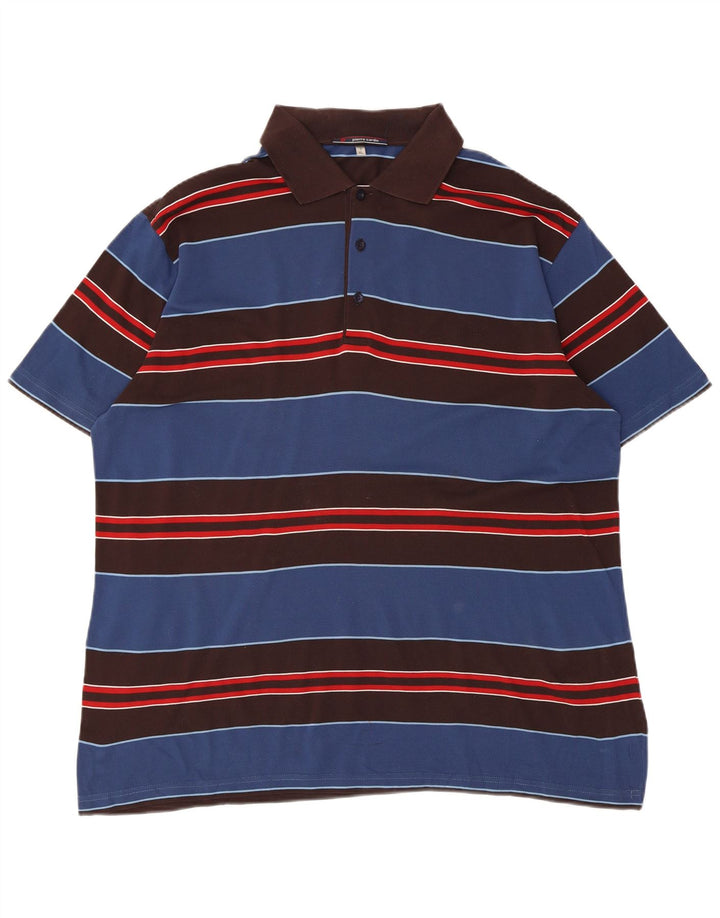 Polo da uomo Pierre Cardin XL in cotone a righe blu