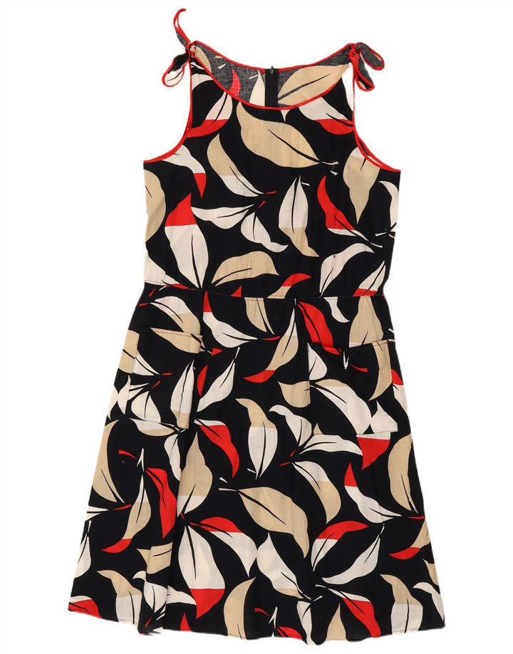 Abito vintage da donna a trapezio UK 14 medio floreale multicolore