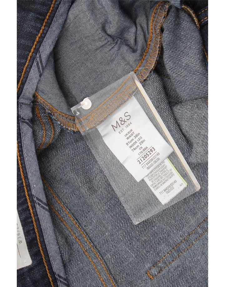 Jeans affusolati da uomo Marks & Spencer W36 L29 cotone blu navy