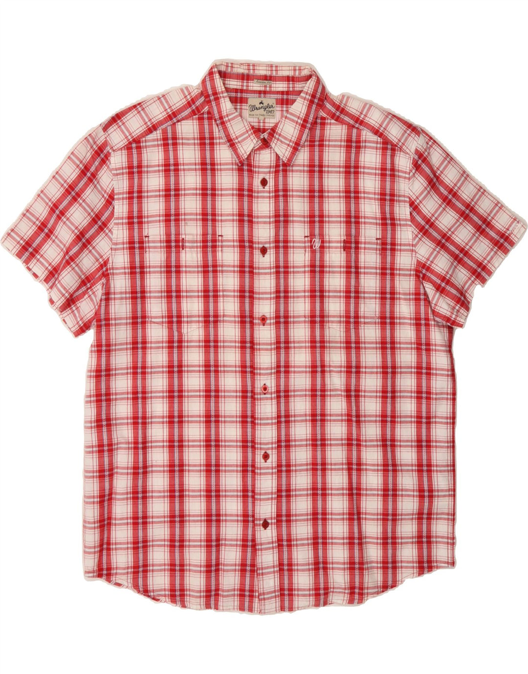 WRANGLER Mens Shirt XL Red Check Cotton Vintage Wrangler and Second-Hand Wrangler from Messina Hembry 