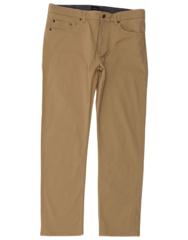 Pantaloni casual dritti da uomo GANT W34 L32 in cotone beige