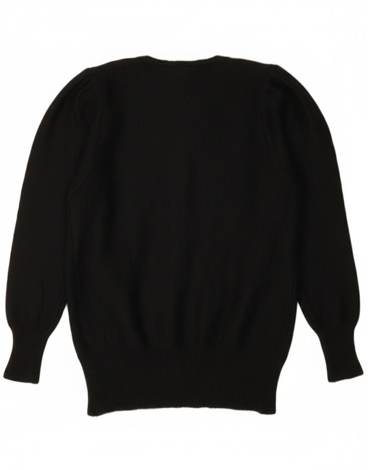 Maglione girocollo da donna vintage IT 44 medio nero
