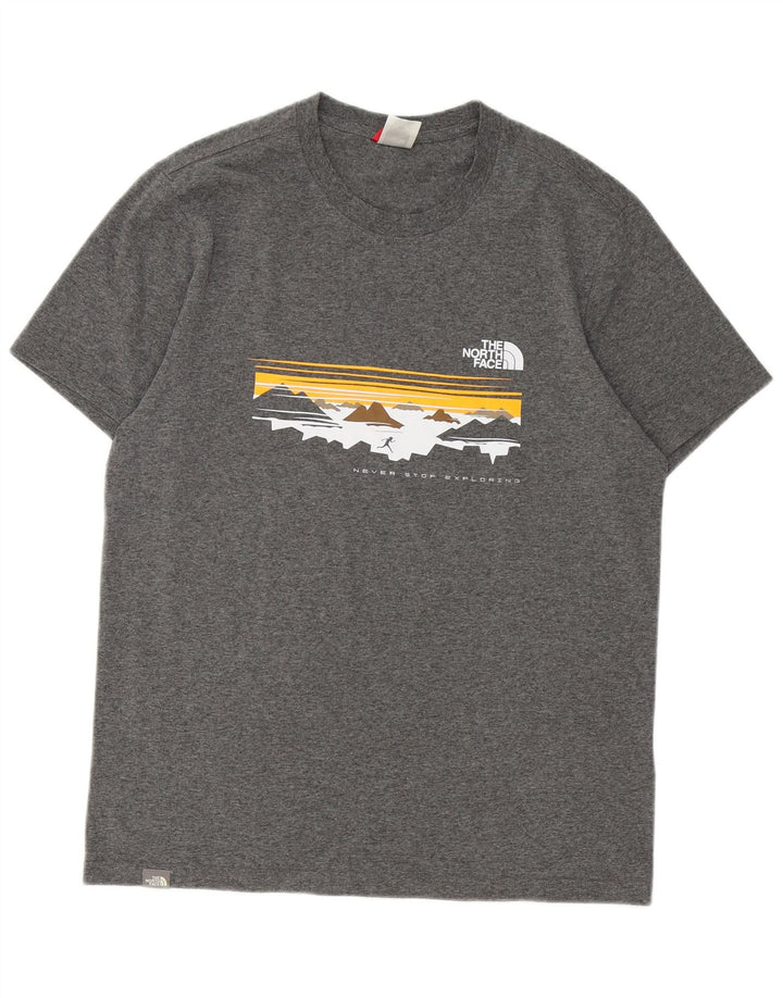 THE NORTH FACE T-shirt grafica da uomo in cotone grigio medio