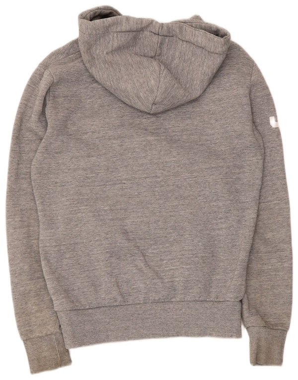 Felpa con cappuccio grafica da uomo Superdry Small in cotone grigio