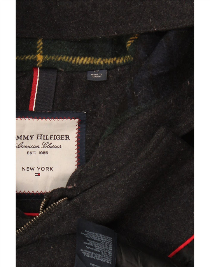 Montgomery con cappuccio da donna Tommy Hilfiger UK 10 piccolo grigio lana