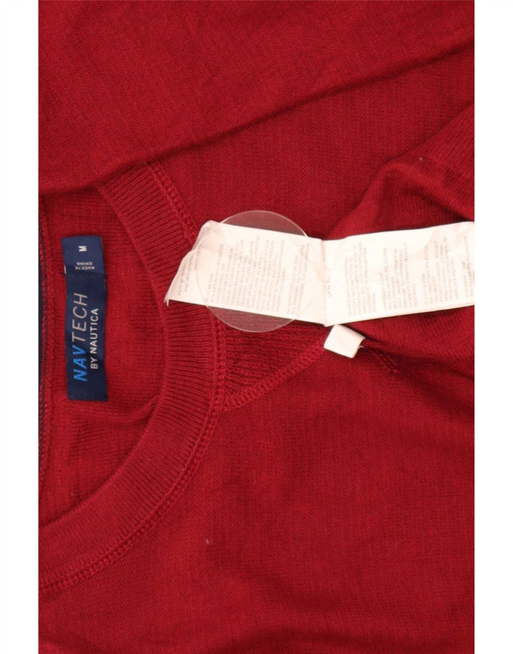 Maglione maglione girocollo da uomo, vestibilità regolare, Nautica, cotone rosso medio
