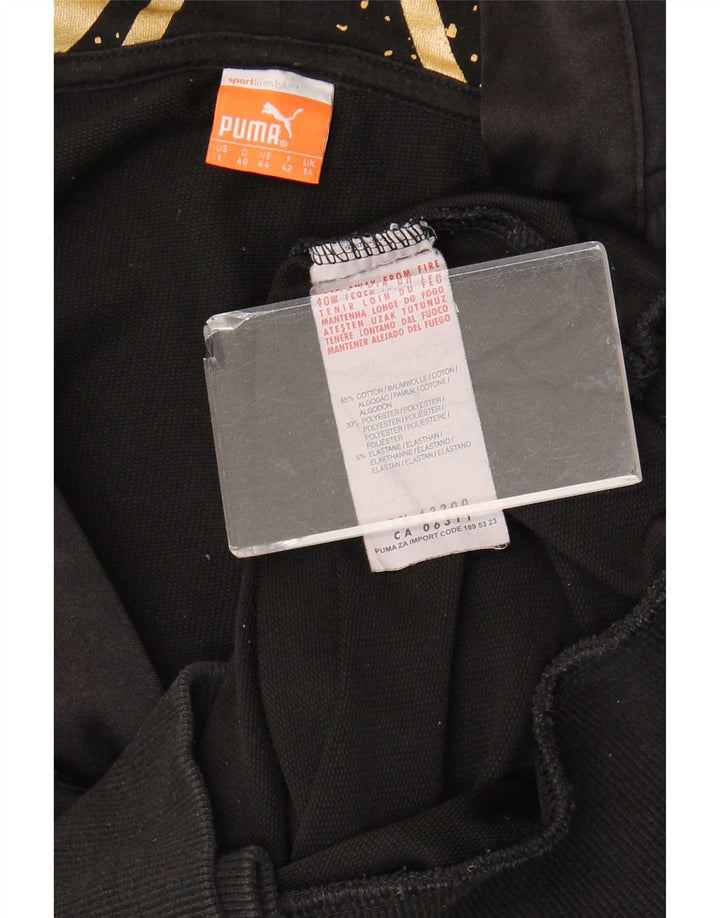 Felpa con cappuccio da donna Puma UK 14 cotone medio nero