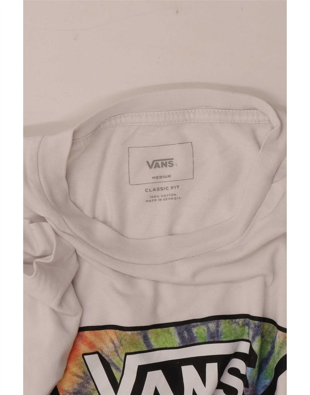 T-shirt grafica da uomo con vestibilità classica Vans, cotone bianco medio
