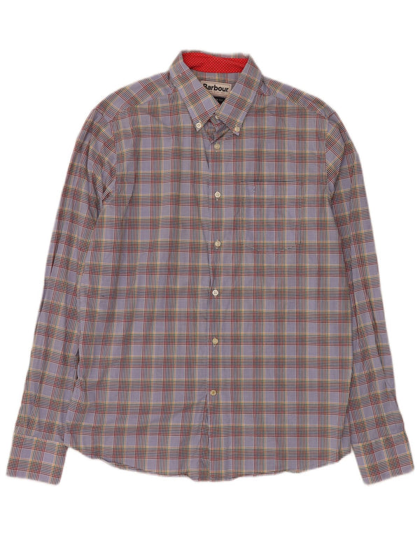 BARBOUR Camicia sartoriale da uomo a quadri medi multicolore