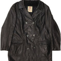 VINTAGE Womens Double Breasted Coat UK 16 Large Black Vintage Vintage and Second-Hand Vintage from Messina Hembry 