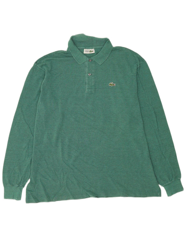 Polo da uomo a maniche lunghe Lacoste taglia 8 3XL cotone verde