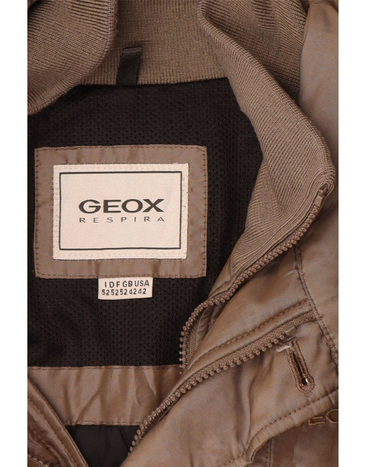 Geox Giacca da uomo Respira Utility UK 42 XL Marrone Poliammide