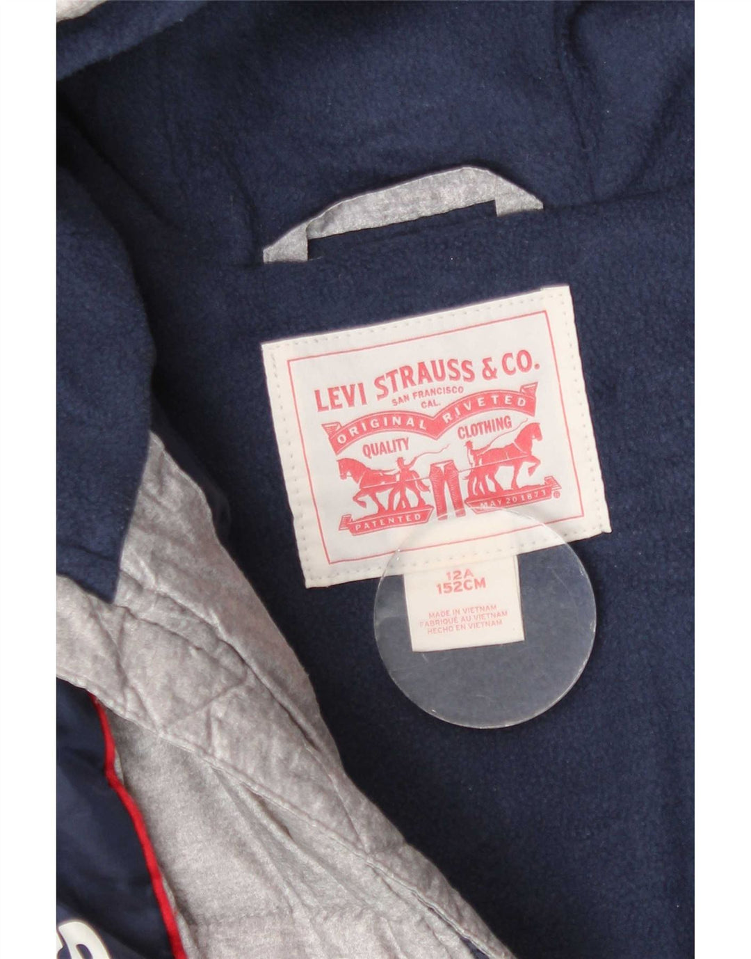 Giacca imbottita con cappuccio grafica Levi's per ragazzi 11-12 anni Colorblock grigio