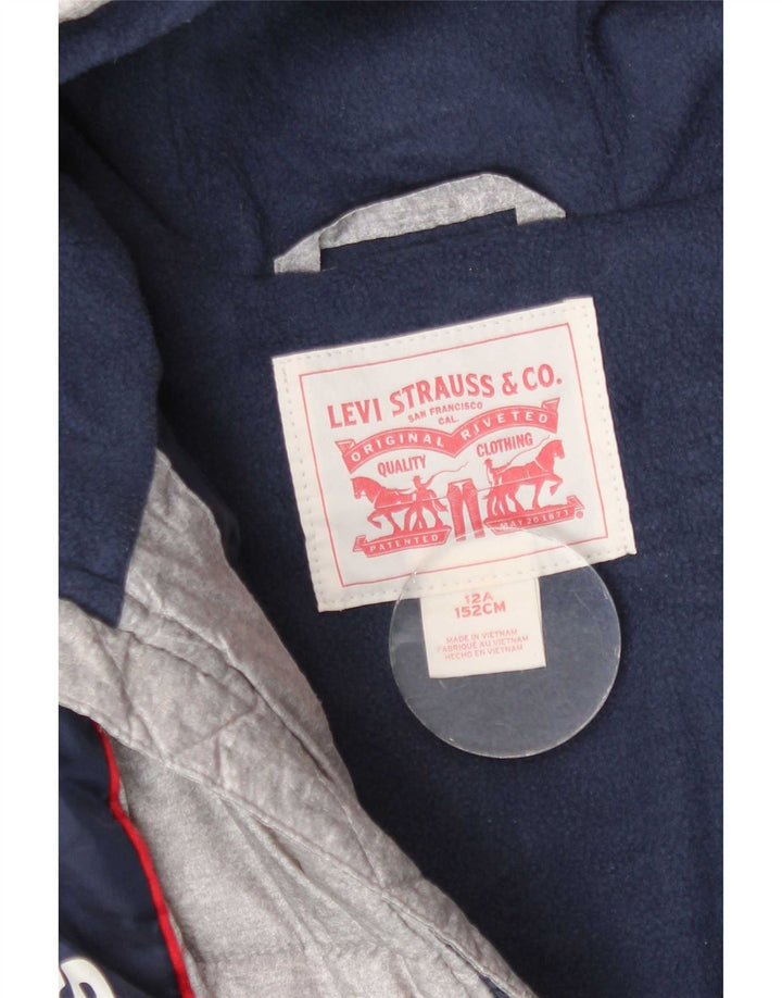 Giacca imbottita con cappuccio grafica Levi's per ragazzi 11-12 anni Colorblock grigio