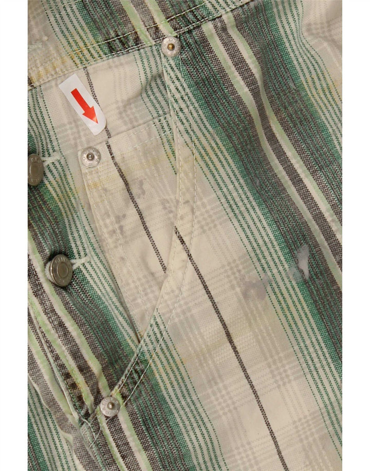 Pantaloni salopette da donna S.Oliver medi W32 L29 cotone a quadri verdi