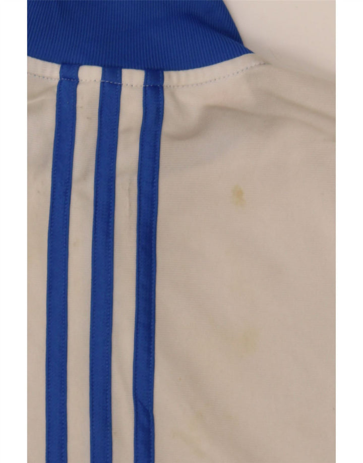 ADIDAS Boys Tracksuit Top Jacket 11-12 Years Blue Colourblock Polyester Vintage Adidas and Second-Hand Adidas from Messina Hembry 