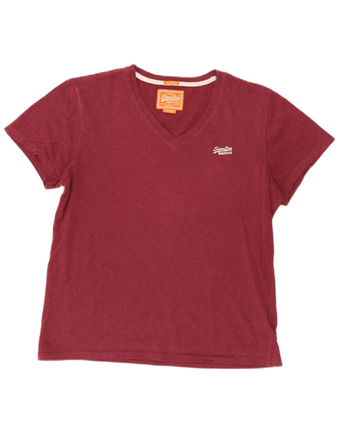 T-shirt da uomo Superdry Top Large in cotone bordeaux