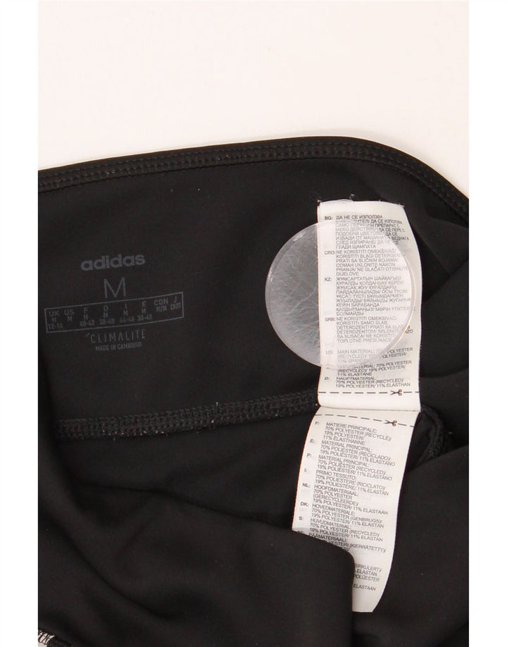 ADIDAS Womens Climalite Capri Leggings UK 12/14 Medium  Black Polyester Vintage Adidas and Second-Hand Adidas from Messina Hembry 