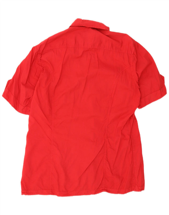 Camicia a maniche corte da donna Iceberg UK 20 2XL Rosso Cotone