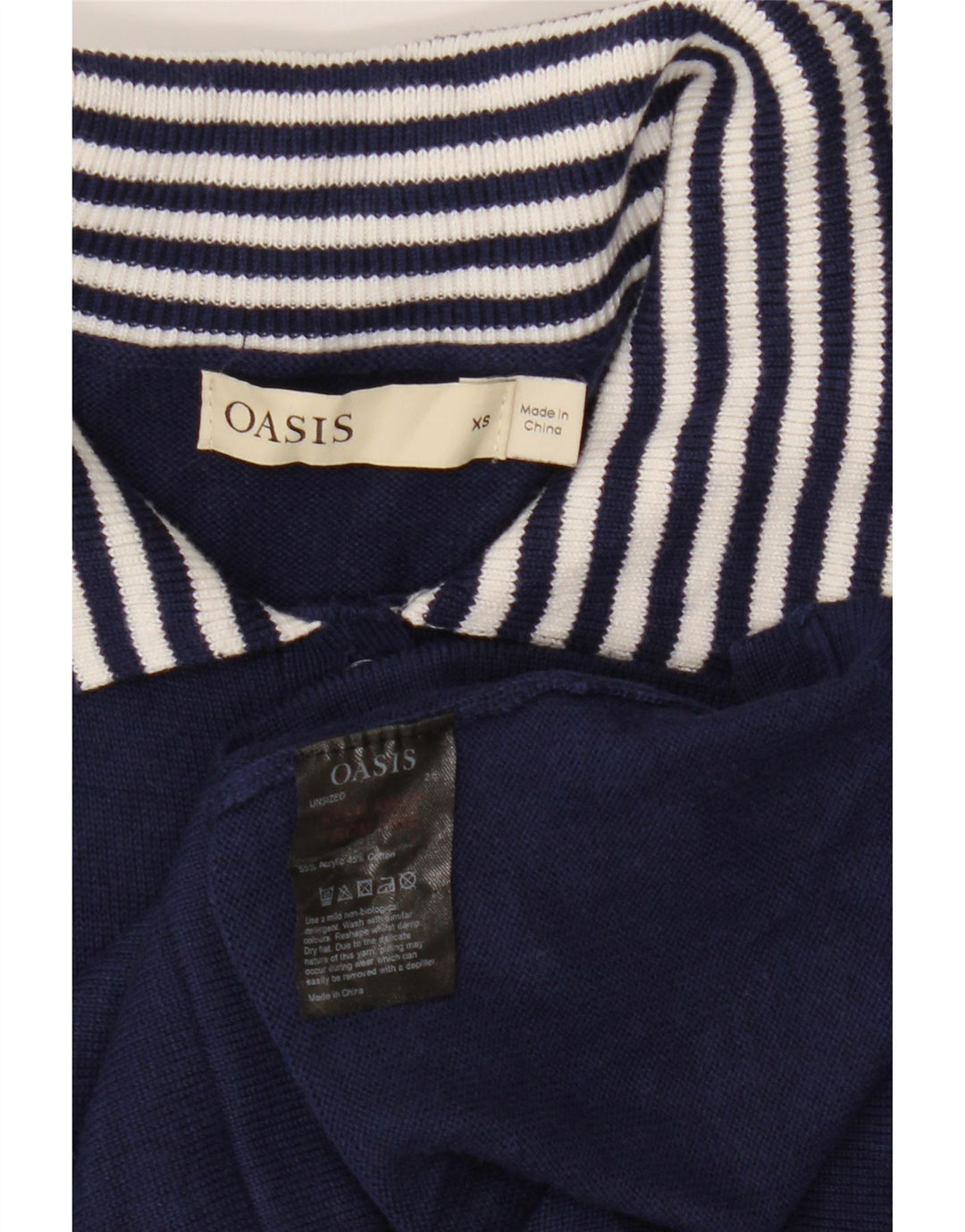 OASIS Womens Basic Dress UK 6 XS Navy Blue Acrylic Vintage Oasis and Second-Hand Oasis from Messina Hembry 